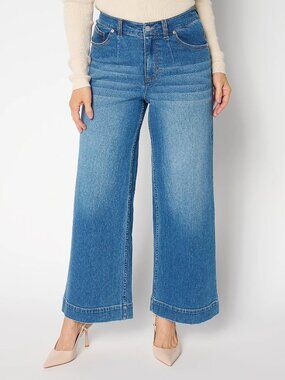 Studio Park x Amy Stran Regular Dart Wide Leg Ankle Jean, Sz 18W a705392
